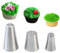 Tabiger Grass Piping Nozzles, 3-Pack Grass Icing Nozzles Set #233#234#234M Stainless Steel Large Piping Nozzles Tips Cake Decorating Tools Kit for Cupcakes Cream DIY Baking