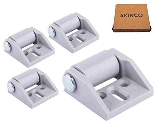 SKIR'CO (4 Stück) Kleine 15mm Möbelrollen Gummirollen Non-Swivel Bockrollen Oneway Direction (4)