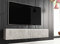 DecoInParis Meuble TV Contemporain béton avec LED 2 Portes Malorie - 140 cm