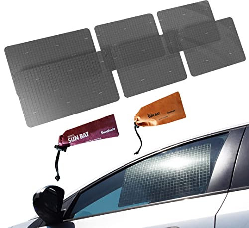 Sun Bat Statisch haftende Auto-Sonnenschutzfolie 6-er Packung Die einzige zertifizierte Autofenster-Sonnenschutzfoliefür Babys