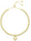 Hatton Jewellery Heart Charm Bracelet, 18K Gold over Sterling Silver Bracelet for Women, slider style clasp and adjustable in size. Made in Italy and Gift boxed