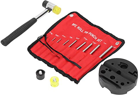 14-teiliges Spannstift-Durchschlag-Set, Büchsenmacher-Durchschlag zum Entfernen von Reparaturwerkzeugen mit Hammer für Automobil, Uhren, Schmuck und Handwerk