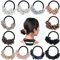 Cinaci Haargummis mit Glitzer-Perlen, Kristall, dehnbar, Gummibänder, Pferdeschwanz-Halter, Haarbänder, Zubehör für Damen und Mädchen, 12 Stück