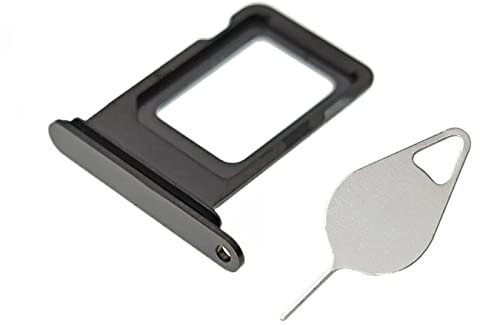 OnlyTech - Tiroir de la Carte SIM de Remplacement pour iPhone 13 Pro Max Noir (Graphite) - avec Joint d'étanchéité installé + Outil d'extraction