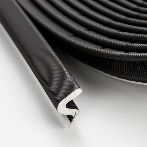 Ravinte Weather Stripping Door Seal, Q-Shaped Kerf Foam Strip, 26 FT, Black