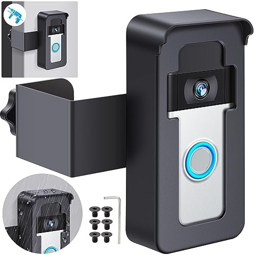 Anti-Theft Video Doorbell Mount Compatible with Ring Video Doorbell 4/3/3 Plus/2/1/(2020 Release), Blink Camera Door Mount No-Drill Mounting Bracket Adapter Holder for Apartment