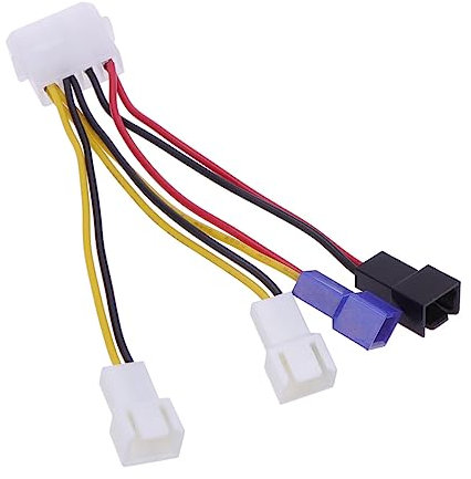 Hemobllo Fan Connector to Extension Wire for Cpu Fans Resistor Pc Computer Wire Random Color