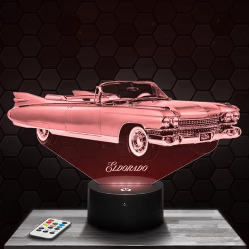 Nachttischlampe Auto Eldorado 1959 C deko Supercar Sport Fahrzeug Luxus Tuning. Geschenkidee Mann objekt Auto Eldorado 1959 C Nachtlicht Erwachsene deko Zimmer. Weihnachten