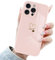 Case for iPhone 15 Pro Max, Cute Gold Love Heart Pattern Design Phone Case for Women Girls Soft Slim Flexible Silicone Shockproof Camera Protection Bumper Cover for iPhone 15 Pro Max -Pink