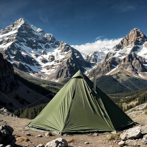 Zeltofen Hot Tent Winterzelt Tipi Zelt Zelt 2/4 Personen mit Ofen Outdoor für Holzofen Camping