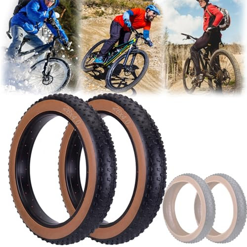 Fahrradreifen, 2 Stück 26x4 Zoll MTB Reifen Fahrrad Mantel Fat Bike Tire Fett Fahrradreifen Fahrrad Mantel Mid-Friction Kompatibel Ersatz Fahrradreifen für Mountain Snow and Beach Bike