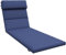 Outsunny Cuscino per Sdraio e Lettino Prendisole, Cuscino Imbottito con Poggiatesta e Lacci in Poliestere Resistente all'Acqua, Blu Scuro