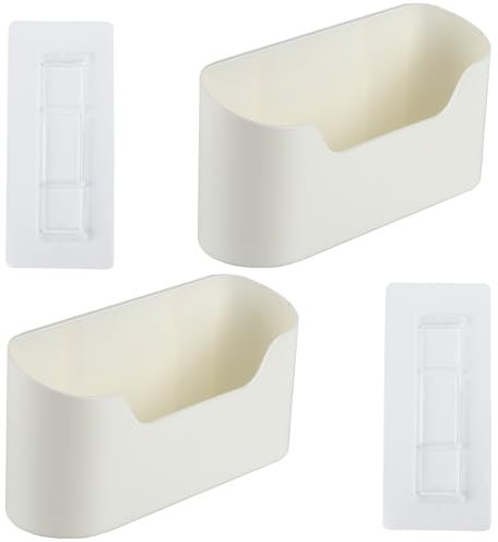 WangLaoWu 2 Pcs Wall Mounted Cabinet Door Storage Boxes - Bathroom & Kitchen Organiser for Fridge, Sink & Cupboard