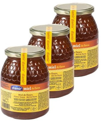 Lot 3x Miel de fleurs - Pot 1kg