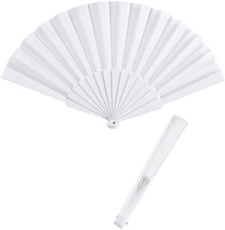 SQUADO - Set 60 VENTAGLI, ventaglio Bianco per festa Matrimonio Wedding Gadget Sposa Chiesa