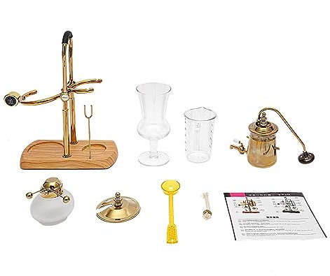 WINPANG Royal Belgian Style - Set di caffettiera a sifone con manico allungato, colore: Oro