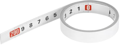 PATIKIL Adhesive Ruler, 6.6ft Steel Self-Adhesive Measuring Tape, Right to Left, Workbench Ruler, White