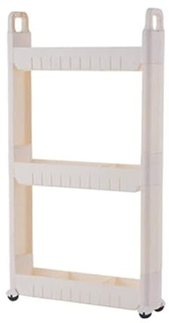 FUIERI 3 -Tier -Rollwagen, Nischenregal,10pc, 10 cm Breiter Küchenwagen Mit Rädern, Mobiler Rollvorsitzender, Schmaler Aufbewahrungsbad, Schlanker Lagerwagen for Die Küche,Weiß