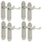 Epsom Door Handle - Satin Nickel Internal Door Handles - Door Handles Internal Sets, Satin Nickel Door Handle Set for Internal Doors, Door Handle in Satin, 170mm x 42mm .Sets 4