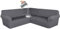 AIMENJOY L-Form Sofahusse 5/7-Sitzer Eckcouch Cover, wasserdichte Ecksofabezüge, Elastischer Ecksofabezug Mit Anti-rutsch Schaumstoffankern, 3-teilige Jacquard Schonbezug (Grey,7 Sitzer)