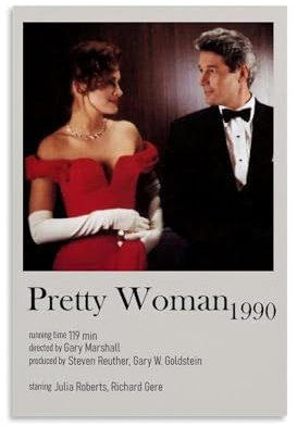 KINGGHYLL Poster Pretty Woman, dekoratives Gemälde, Leinwand-Poster, Wandkunst, Wohnzimmer-Dekor, modernes ästhetisches Poster, 30 x 45 cm, ungerahmter Stil