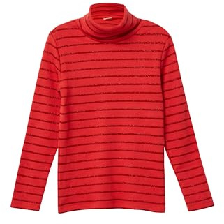 s.Oliver Geripptes Rollkragen-Longsleeve mit Glitzergarn