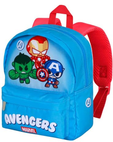 Marvel Los Vengadores Team-Mochila Preescolar Joy, Azul, 22 x 27 cm, Capacidad 5 L