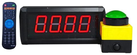 RCGOFOLLOW Tastengesteuerter digitaler Timer mit LED Anzeige, Spielherausforderungen, Timer, Uhr, LED Anzeige, 15 m, kompakte Größe, Urlaub usw.