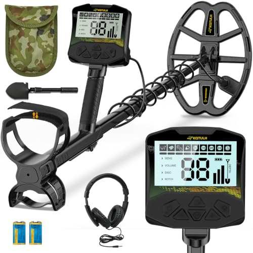 Metalldetektor – Hochpräziser Metallsuchgerät für Erwachsene mit 32,5 cm hter Suchspule, fortschrittlicher DSP-Chip, All-Metal & Disc Modes, ideal für Strand&Schatzsuche im Freien,Geschenk für Männer