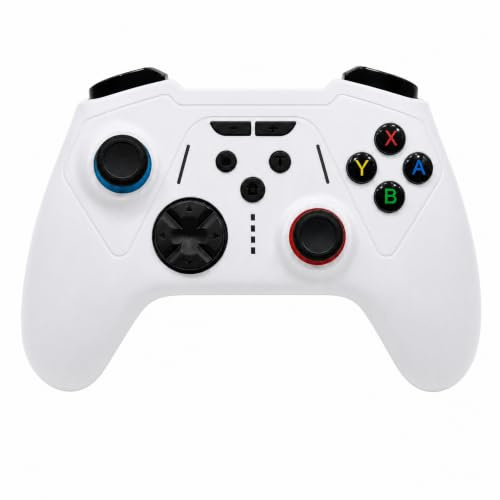 Sefitopher Switch Controller für Switch 2/Switch/Switch OLED/Switch Lite, Wireless Switch Pro Controller mit Double Shock, 6-Achsen Gyroskop und Turbo Funktion (White-Switch)