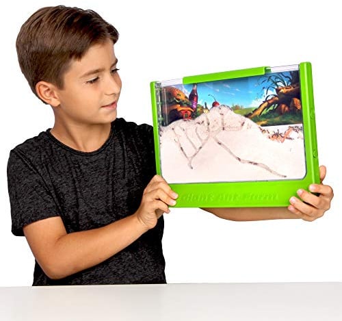 Uncle Milton Giant Ant Farm - Large Viewing Area - Care for Live Ants - Nature Learning Toy - Science DIY Toy Kit - Great Gift for Boys & Girls, Green
