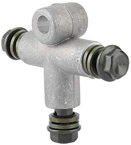 Adattatore per tubo dell'olio, adattatore per tubo flessibile dell'olio del freno a 3 vie + raccordo a T per tubo 10 mm compatibile con ATV idraulico per moto