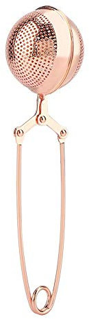 Tee-Aufguss-Maschensieb, tragbares Edelstahl-Tee-Aufguss-Sieb Wiederverwendbarer Teekannenfilter in Kugelform mit Griff (5,5 cm)