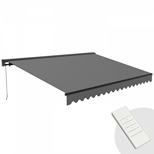 Oviala Store - Banne eléctrica (3 x 4 m, aluminio), color gris