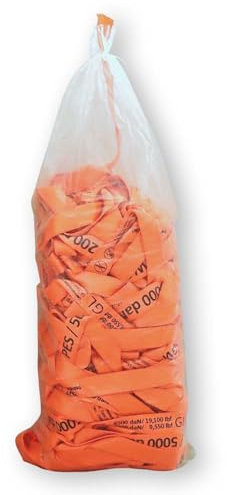 1 Sack 40mm gewebtes Polyester Umreifungsband | 5000kg Bruchlast | Verzurrband für Ladungssicherung und als wetterfestes Textil Bündelband 40mm als Alternative zum Zurrgurt/Spanngurt