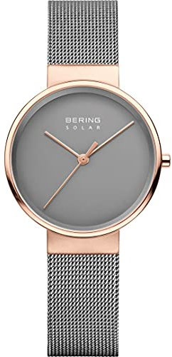 Bering Damenuhr analog Quarz Solar mit Edelstahlarmband 14331-369