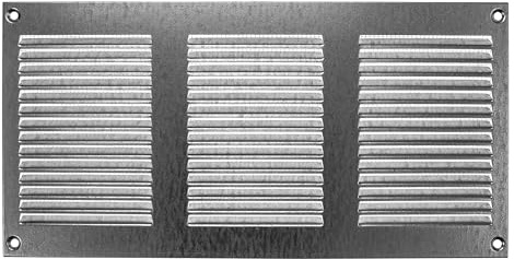 Vent System 300x150mm Verzinktes Lüftungsgitter mit Insektengitter. HLK-, Heizungs-, Kühlungs- und Lüftungsanwendungen. Innen- und Außenentlüftungsabdeckung.