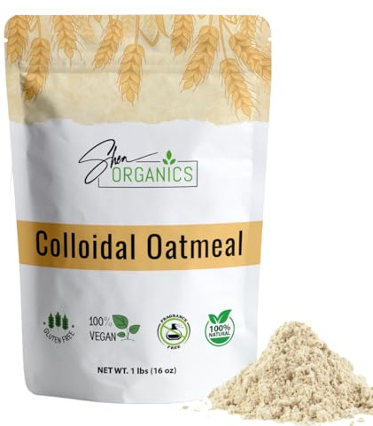 Shea Organics Colloidal Oatmeal – 16 OZ | Soothing Bath & Skin Care Powder | Helps Soothe Itchy, Dry Skin | Safe for Babies & Adults | Great for Soap Making