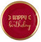Gift Company Glasteller Love Plates Happy Birthday M, rund, Dekoteller, Schale, Glas, Pink, 13 cm, 1061604013