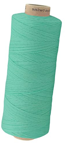 fuwi Baumwollkordel 1 mm - Baumwollschnur & Bäckergarn, 650 m Großspule - für Makramee, Geschenkband und Dekoration, 100% neue Baumwolle, matt und farbecht (0044 Mintgrün)