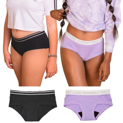 Oséclore periodenunterschwäsche mädchen - Teenager - Ultra Saugfähig - Mittlerer Fluss - Menstruation - Waschbar und Wiederverwendbar - Bio-Baumwolle & Bambus Oeko-TEX