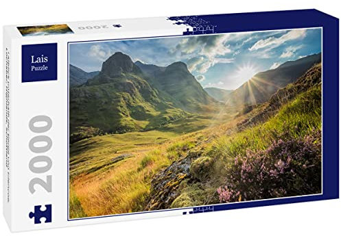 Lais Puzzle Talblick unterhalb der Berge von Glencoe, Lochaber, Highlands, Schottland 2000 Teile