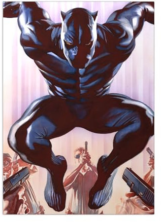 Displate Marvel Avengers Metallposter Marvel Poster Marvel Deko Marvel Merch Marvel Bilder Marvel Film Poster Marvel - Marvel By Alex Ross - Black Panther Marvel Poster 67,5x48cm