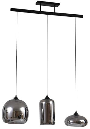 Lindby Pendelleuchte Arloris (Retro, Vintage Antik) in Alu aus Glas (3 flammig E27) - Hängelampe Esstischlampe Hängeleuchte Wohnzimmerleuchte