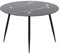 MOG CASA Mesa de Comedor Fija Redonda Corin | 120 x 120 x 75 cm | Ideal para Cocina o Salón | Ideal para 4 a 6 Personas | Tablero con Efecto Mármol Negro | Patas de Metal en Negro
