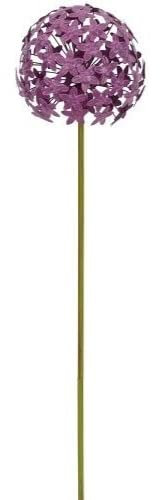 finehomegarden Gartenstecker Metall Allium lila Stecker Garten ArtFerro D20cm Blütenkugel