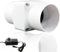 Inline Ventilateur d'extraction 50 mm extracteur d'air avec régulateur de vitesse du vent, 36m³/h, Silencieux, Pour Convient aux Salles de Bains, Cuisines, Chenil pour chiens et Garages