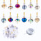 Multi-Color Crystal Weihnachtskugel Ornamente Set einschließlich Kristallkugel Ornamente für Weihnachtsbaum, Mini Kristallglas Kugel Ornament mit Loch für Weihnachten Valentinstag tägliche Dekoration