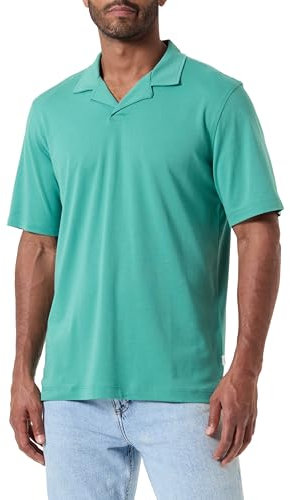 JACK & JONES Polo Jprblajackson Camisa, Verde Botella, L Hombres