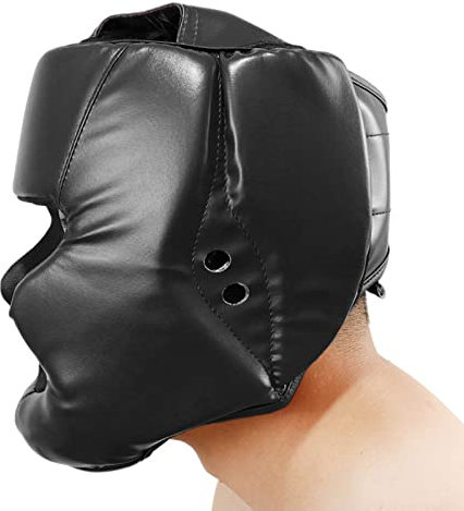 Aizuoni Kinder-Boxkopfschutz, Kopfschutz Aus PU-Leder Für Erwachsene, Gesichtsschutz Mit Hoher Schlagdämpfung Perfekter Sicht Bewachen Wangen Für Kickboxen,MMA,Sparring